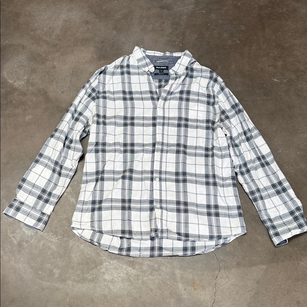 Just Jeans Men's Gray Plaid Shirt- size XXXL